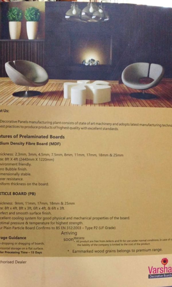 Varsha MDF Lam Boards for Modular Furniture in Madurai